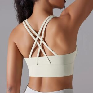 Top de Yoga para mujer, Sujetador deportivo de sensación desnuda, chaleco de gimnasio, camisola, ropa interior de entrenamiento, atuendo deportivo