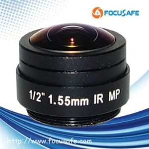 Focusafe-lente ojo de pez de 5 megapíxeles CS, 1/2 ", 1,55mm, gran angular de visión, 185 grados, CCTV, para todas las cámaras Sky
