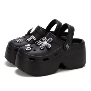 Sandalias de plataforma gruesa para mujer, zuecos de suela gruesa suave, zapatos de jardín, sandalias antideslizantes de Punta cerrada para playa, 2024