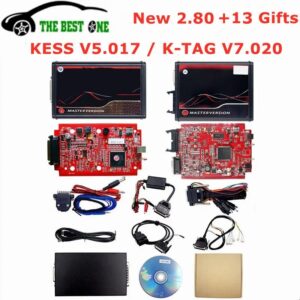 Kess V5.017 OBD2 Manager Remap Kit KTAG V7.020 4 LED BDM Frame 22 adaptadores piezas 2,80 ECU Flash Tool, en línea, 2,25 EU Red Kess V5.017