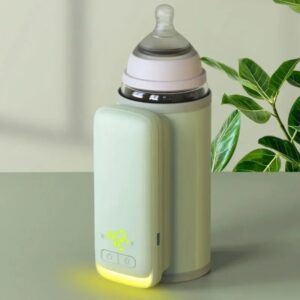 Dispensador de leche nocturno portátil y rápido, botella de leche recargable, temperatura constante inteligente, calentamiento y manga de aislamiento