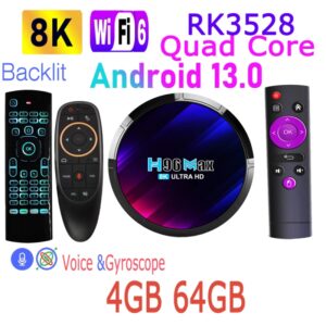 Dispositivo de TV inteligente H96 Max RK3528, decodificador con Android 13,0, Rockchip, cuatro núcleos, 8K, HDR, 100M, LAN, Wifi6, Wifi Dual, 2,4G, 5G, BT5, 2GB, 4GB, 16GB, 32GB, 64GB