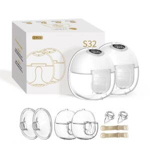 Extractor de leche inalámbrico portátil S32, masaje de senos Lactagogue, nuevo extractor de leche eléctrico mejorado, manos libres y sin BPA