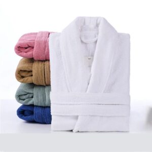 GREAT AIGOO Albornoz Rizo de ducha Unisex, Pijama, 100% Algodón, Talla disponible M/L/XL/XXL, Color Blanco/Marron/Beige etc