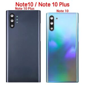 Cubierta trasera de batería para Samsung Galaxy Note 10 Plus, Panel de vidrio 3D, carcasa de puerta trasera, reemplazo de lente de cámara, N970F, N975F
