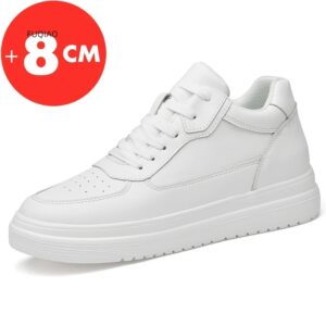 Zapatillas deportivas de elevación para hombre, plantilla de aumento de 8cm de altura, color blanco, negro, talla grande 36-44