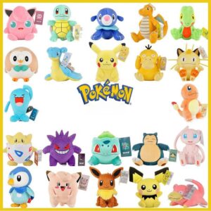 Muñeco de Peluche de Pokémon Pikachu de, juguete de Peluche suave de 20cm, Charmander, Bulbasaur, Squirtle, Psyduck, Eevee, regalo