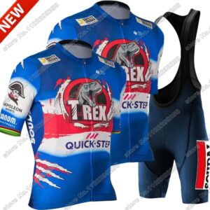 Soudal-Camiseta de ciclismo Quick Step para hombre, conjunto de ropa de Campeón del Mundo, traje de bicicleta de carretera, pantalones cortos con pechera, Maillot de verano, 2024