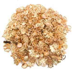 Dijes dorados de aleación KC para fabricación de joyas, colgantes variados para pulsera y collar DIY, accesorios de moda, 20/30/50 piezas