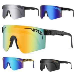 Gafas de sol deportivas para hombre y mujer, lentes a prueba de viento, a la moda, UV400