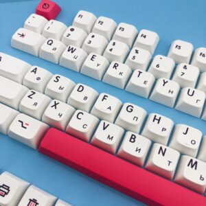 PBT Keycaps XDA perfil personalizado Inglés/ruso llave tapa tinte sublimación para Cherry MX 104/Teclado mecánico 87/61