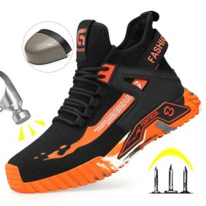 Zapatos de seguridad con punta de acero para hombre y mujer, botas de trabajo indestructibles, alta calidad