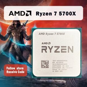 AMD-procesador de CPU Ryzen 7 5700X R7 5700X, 3,4 GHz, 8 núcleos, 16 hilos, PCIE4.0, 65W, 7NM, L3 = 32M, 100-000000926, LGA AM4, sin ventilador