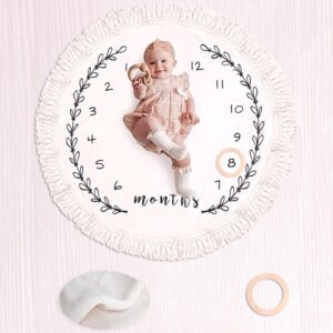 Ylsteed-Manta de franela para bebé, telón de fondo para fotografía de recién nacido, calendario de primer año, tabla de crecimiento mensual, regalo de Ducha