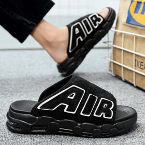 Zapatillas deportivas antideslizantes para Hombre, Chanclas suaves de PVC con diseño de cojín de aire, novedad de verano