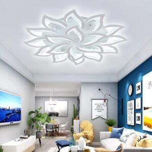 IRALAN-Luz LED de araña para sala de estar, lámpara de techo de lujo y moderna, art déco, loto, lustre, iluminación para comedor, cocina y dormitorio