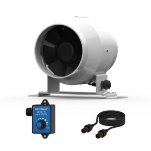 Ventilador de ventilación de 4 pulgadas, 110V, 220V, conducto de escape, Extractor de aire de tubo, ventilador de ático con Control de velocidad