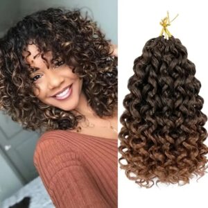 GoGo-Rizo de ganchillo para mujeres negras, cabello de playa, ONDA DE AGUA, ondas profundas, trenzas onduladas, cabello rizado de ganchillo, 10 pulgadas