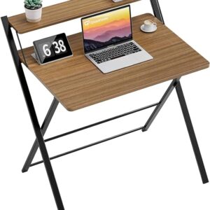 Las mesas plegables pequeñas no necesitan ser ensambladas, y las mesas de computadora grandes de dos pisos tienen estanterías.