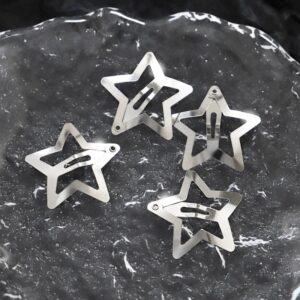 Pinzas para el pelo plateadas para mujeres y niñas, accesorio para el cabello de estilo Y2K, 10/50 piezas