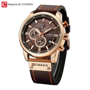 Curren Reloj de Pulsera de Cuarzo para Hombre, Cronógrafo con Fecha, Deportivo, Moda Masculina, Lujoso, Marca Líder