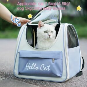 Mochila para mascotas multifuncional, espaciosa, plegable y duradera, correa de nailon con cremallera de seguridad adecuada para viajes y senderismo