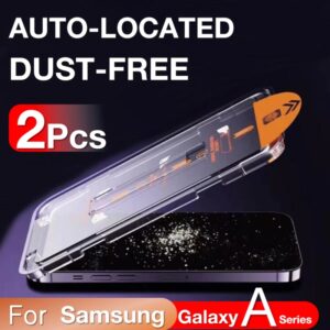 Protector de pantalla de vidrio templado, Kit fácil para Samsung Galaxy A71, A55, A54, A53, A52, A51, A50, A40s, A35, A34, A33, A32, A31, A25, A23, 4G, 5G