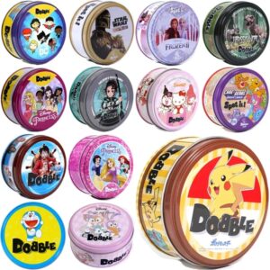 Juego de cartas doble Spot It HP Dobble para niños, juego de cartas de fiesta, vacaciones, deportes, dibujos animados, animales, alfabeto, juguete educativo, 58 estilos