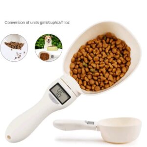 Cuchara medidora de alimentos para mascotas, báscula Digital de cocina, adecuada para gatos y perros