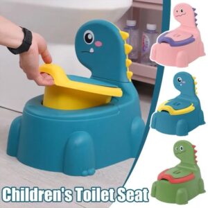 Orinal de entrenamiento para bebé, asiento de dinosaurio de dibujos animados, orinal especial para niños y niñas, suministros de inodoro