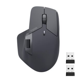 Rapoo-ratón inalámbrico recargable multimodo MT760L/MT760M, Mouse ergonómico de 4000 DPI, compatible con hasta 4 dispositivos, Bluetooth