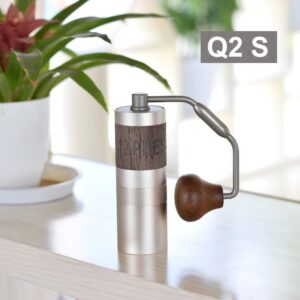 MINI molinillo de Café Manual 1zpresso Q2/S, molino de café portátil, rebabas de 7 núcleos, fácil desmontaje para limpieza, rebabas de acero inoxidable 420