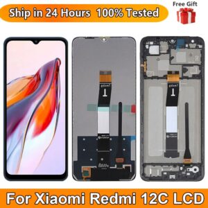 Pantalla LCD de 6,71 pulgadas para Xiaomi Redmi 12C, montaje de digitalizador con Sensor táctil y Marco, repuesto