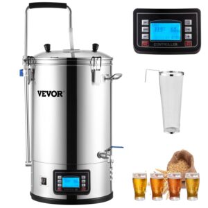 VEVOR-sistema de elaboración de cerveza eléctrica todo en uno, 35L, 110/220V, 304, de acero inoxidable, con bomba, Kit de equipo para elaboración de cerveza casera
