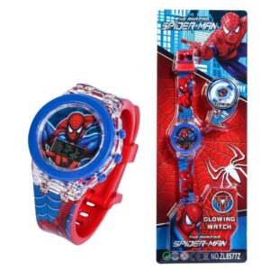 Relojes de araña con luz Flash para niños, tiburón de dibujos animados, Mickey, reloj para niños, niñas, estudiantes, regalos