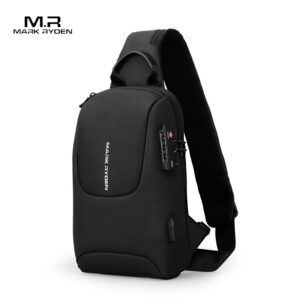 MARK RYDEN-Bolso cruzado impermeable para hombre, bandolera de cuero antirrobo, se adapta a Ipad de 9,7 pulgadas