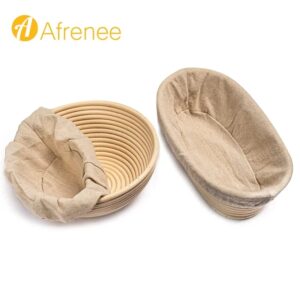 Banneton-cesta de mimbre para fermentación de pan, canasta Ovalada para fermentación de masa