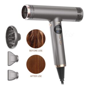 Secador de pelo profesional, herramienta de peinado con Control de temperatura de aire Dual, aire caliente y frío, iones negativos, alta velocidad, potente
