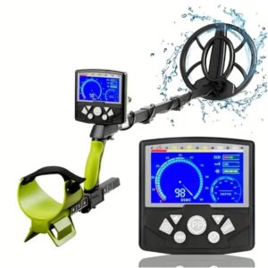 Detector de metales para adultos, puntero analógico con pantalla LCD, bobina impermeable de 10 pulgadas, ajustable, todo tipo de metales, discos y Pinpoint