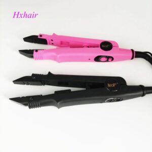 Conector de fusión de cabello tipo B, con punta plana, ajuste de temperatura, plancha de fusión de cabello, Conector de fusión de cabello