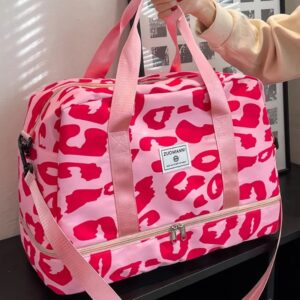 Bolso de viaje con estampado Animal para mujer, bolsa de gran capacidad para deportes, gimnasio, fin de semana, noche