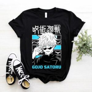 Camiseta de Manga japonesa de Gojo Satoru para mujer, Tops de Jujutsu Kaisen, camiseta de Anime Unisex, camiseta Harajuku Kawaii de Manga corta, Top de verano