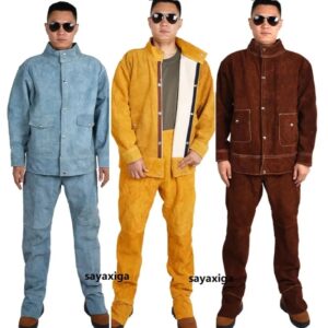 Traje de soldadura eléctrica de cuero de vaca, ropa de trabajo, ropa protectora especial, trajes de soldadura de seguridad, uniforme de soldador