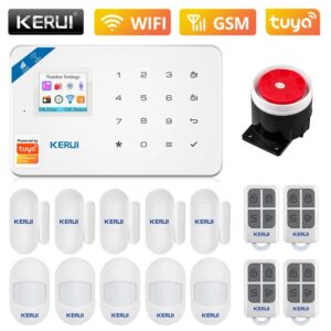 KERUI-sistema de alarma de seguridad para el hogar, dispositivo inalámbrico inteligente con WiFi, GSM, recordatorio de batería baja, función de sincronización, W181, Tuya APP