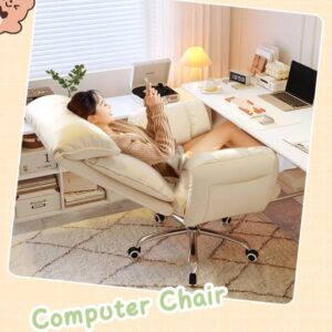 Silla de oficina ergonómica suave y cómoda, malla de soporte Lumbar con reposabrazos ajustable 4D, reposacabezas, reclinable, silla de ocio