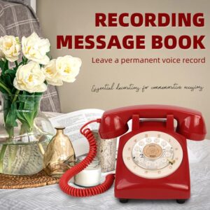 Libro de mensajes de boda de teléfono antiguo, grabación de mensajes de Audio Vintage, libro de mensajes de invitados Vintage, discurso de identidad