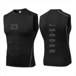 Camiseta de baloncesto de secado rápido para hombre, camiseta sin mangas de compresión, ropa de Fitness