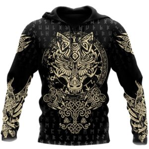Sudadera con capucha para hombre, jersey con estampado 3d de estilo vikingo Harajuku, ropa Vintage de gran tamaño, manga larga, Otoño, novedad de 2024
