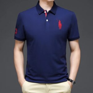 Polo bordado para hombre, camiseta de Golf de marca a la moda, Tops de manga corta con logotipo, ropa informal de negocios, 2024