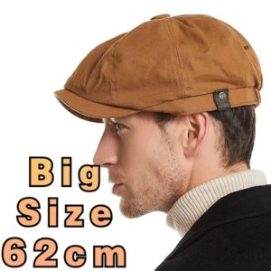 Gorras de Newsboy para hombre, sombrero de pintor de algodón, estilo Retro, cómodo e informal, talla grande XL, 62cm, primavera y verano